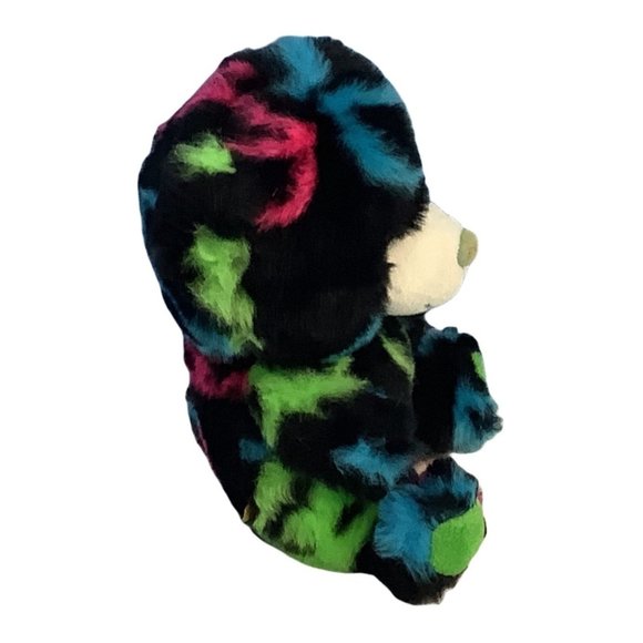 Build-A-Bear Plush Small Fry’s Bright Colors Black 7” Green Eyes Pink Blue - Picture 4 of 7